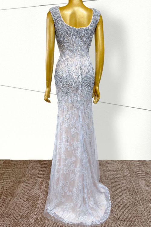 在庫商品］オーバースカートロングドレス サイズ：6,14 ライン